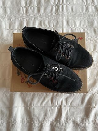 Zapatos Oxford negros plataforma