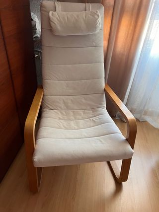 Sillón tela Ikea beige