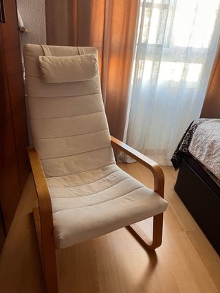 Sillón tela Ikea beige