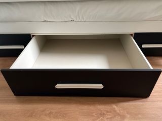 Cama nido con cajones y escritorio, con colchones