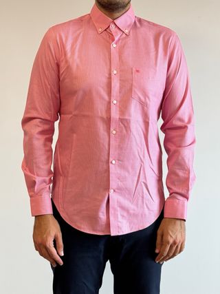Camisa Pedro del Hierro rosa y blanca Talla M