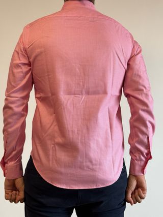 Camisa Pedro del Hierro rosa y blanca Talla M