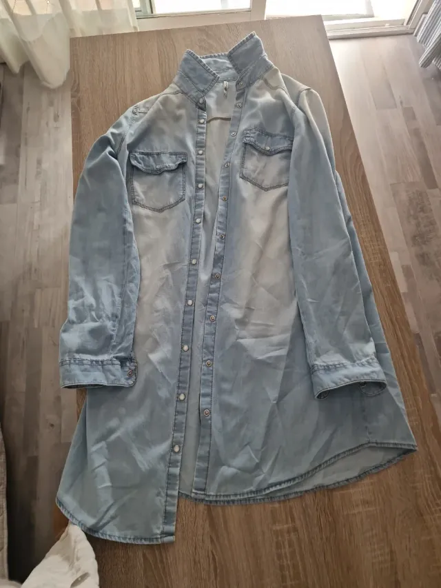 Camisa vaquera larga