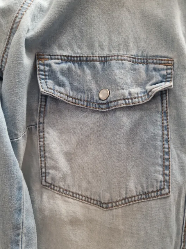 Camisa vaquera larga