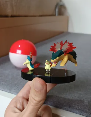 Cyndaquil Quilava Typhlosion Tomy Zukan