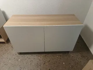 Almacenaje IKEA-BESTA( Roble+Blanco) (2 Puertas)