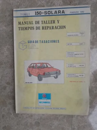 Manual Taller Talbot 150 - Solara (1982) tomo 1