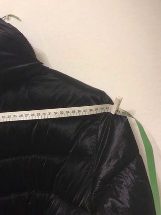 Piumino lungo nero con cappuccio tg 16 anni 170 cm