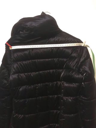 Piumino lungo nero con cappuccio tg 16 anni 170 cm