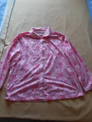 Pijama mujer tela fina estampado flores