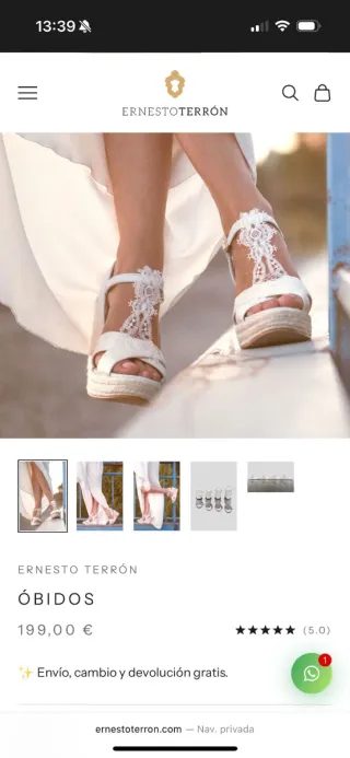 Alpargatas Novia Ernesto Terrón Modelo ÓBIDOS