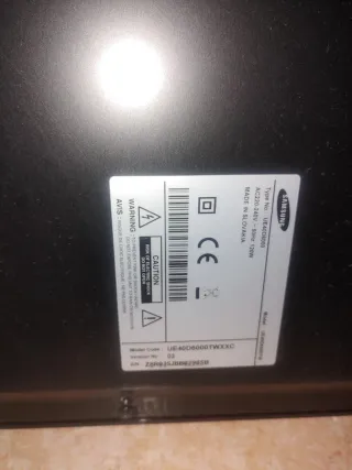TV Samsung LED 40 Plata/Negro
