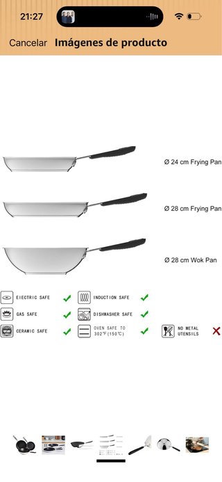 Sartén Wok Negra