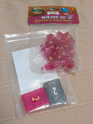 PolyHero Wizard Dice Set Pink Elixir