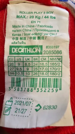 Patines Oxelo Roller Play 3 Boy Talla 26-28