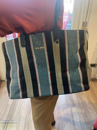 Borsa Tommy Hilfiger a righe