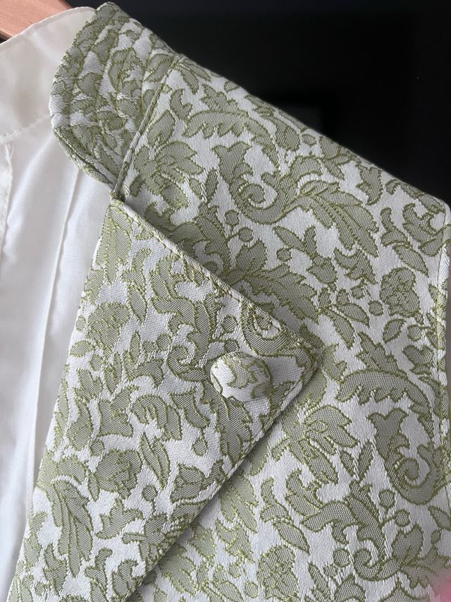 Traje fallero zaragüell verde y blanco