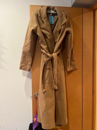 Abrigo paño camel nuevo XL