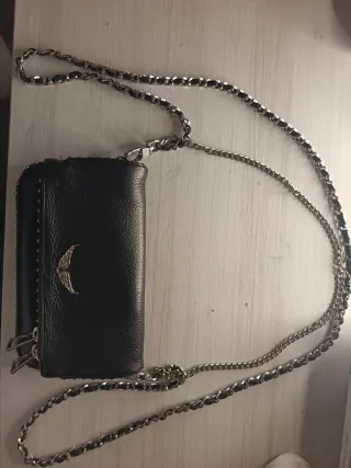 Bolso Zadig & Voltaire cuero negro con cadena