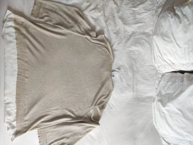 Jersey manga larga dorado talla 2XL+