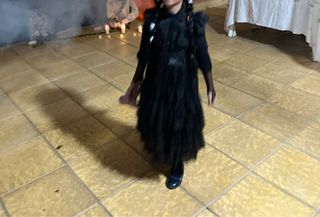 Disfraz Miércoles Addams Negro Talla Única
