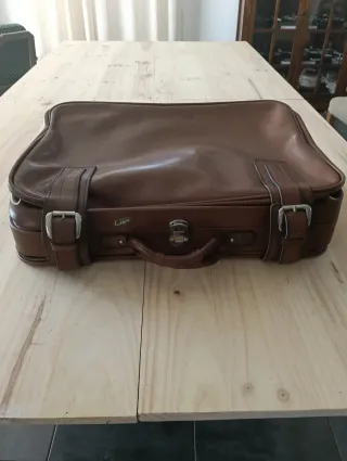 Maleta vintage Lec¢erEl Corte Inglés marrón