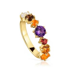 Anillo Tous Sugar Party Baño Oro 18kt Multicolor