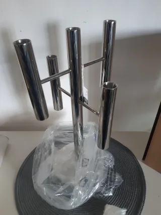 Candelabro diseño WMF metal plateado