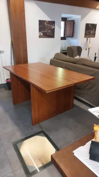 Mesa comedor plegable madera cerezo