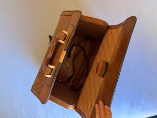 Neceser Maletín Piel Marrón