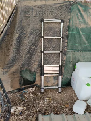 Escalera telescópica plegable