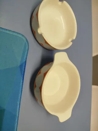 Cenicero y cuenco Vintage Inglés Tuscan Bone China