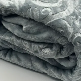 Manta terciopelo gris 135/150