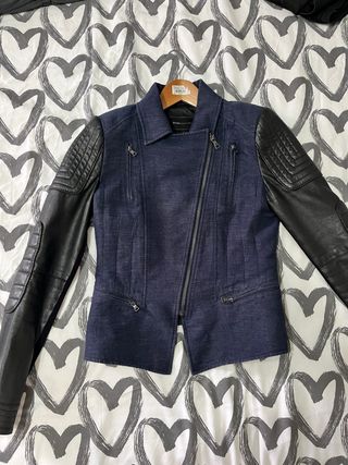 Chaqueta BCBGMAXAZRIA Piel y Vaquero Talla XS