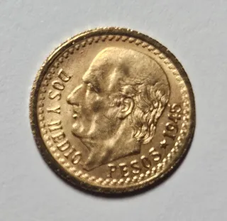 Moneda 2.5 Pesos Oro Mexicanos