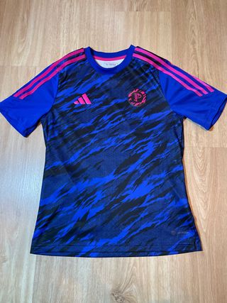 Camiseta Adidas Pogba Azul y Rosa