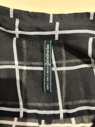 Camisa transparente cuadros