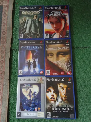 Lote 6 Juegos PS2: Eragon, Tomb Raider, Zathura, D