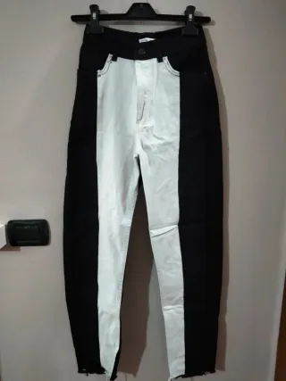 Jeans donna bicolore