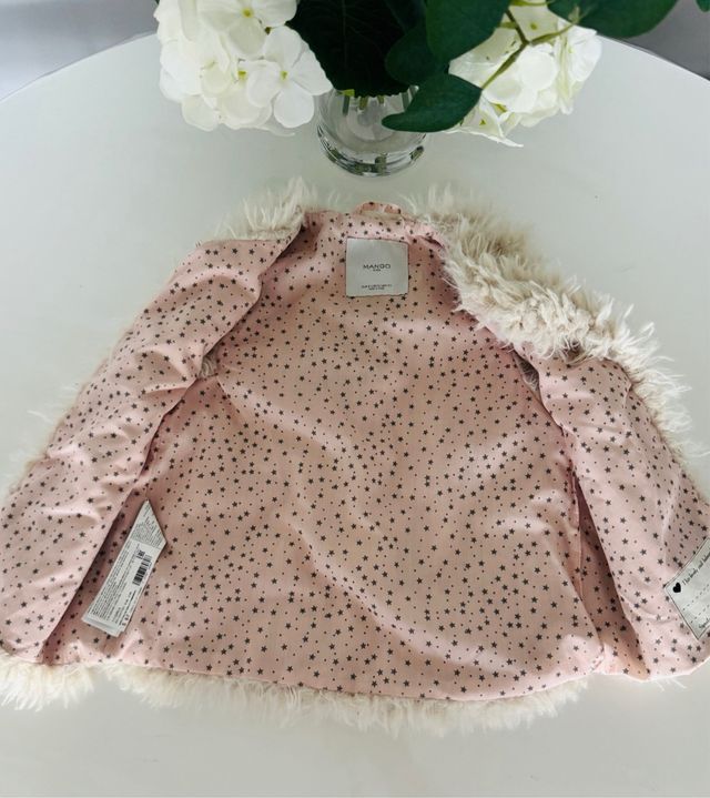 Chaleco pelito Mango Nuevo Talla 6-7