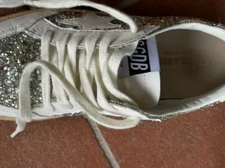 Sneakers Glitter Argento e Bianco