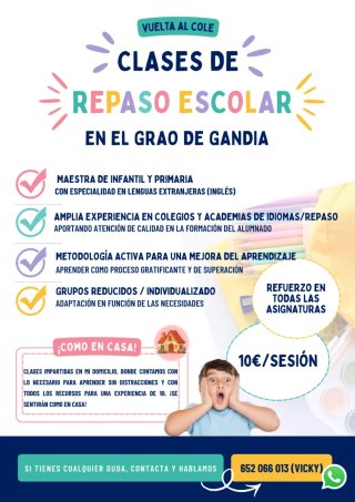Clases particulares / clases de refuerzo