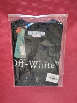 Camiseta Off-White Negra Estampada Talla S