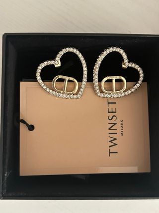 Pendientes corazón Twinset con cristales