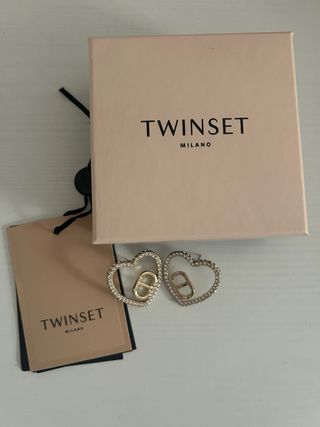 Pendientes corazón Twinset con cristales