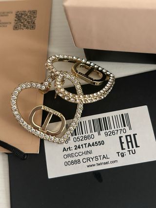 Pendientes corazón Twinset con cristales