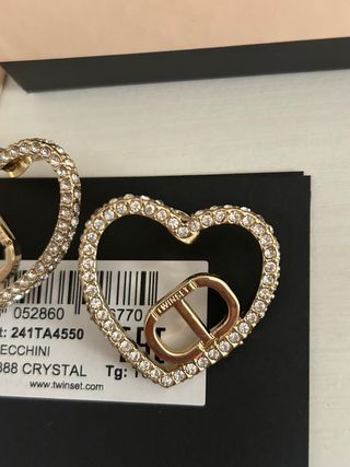 Pendientes corazón Twinset con cristales
