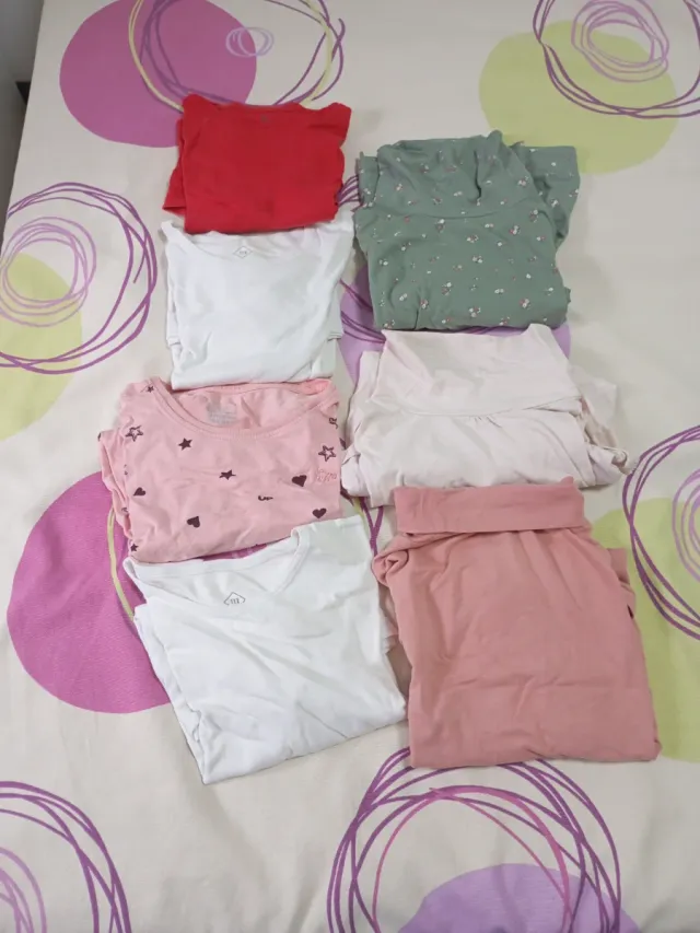 Lote 7 camisetas niña T10