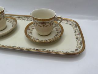 Set 2 Tazze e Vassoio Bavaria Porcellana