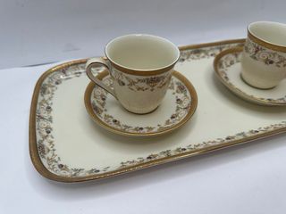 Set 2 Tazze e Vassoio Bavaria Porcellana